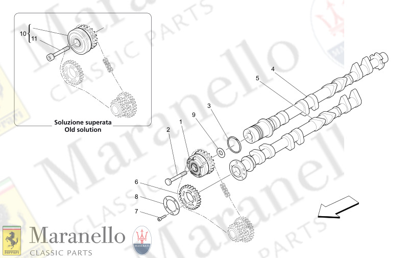 01.22 - 1 RH CYLINDER HEAD CAMSHAFTS