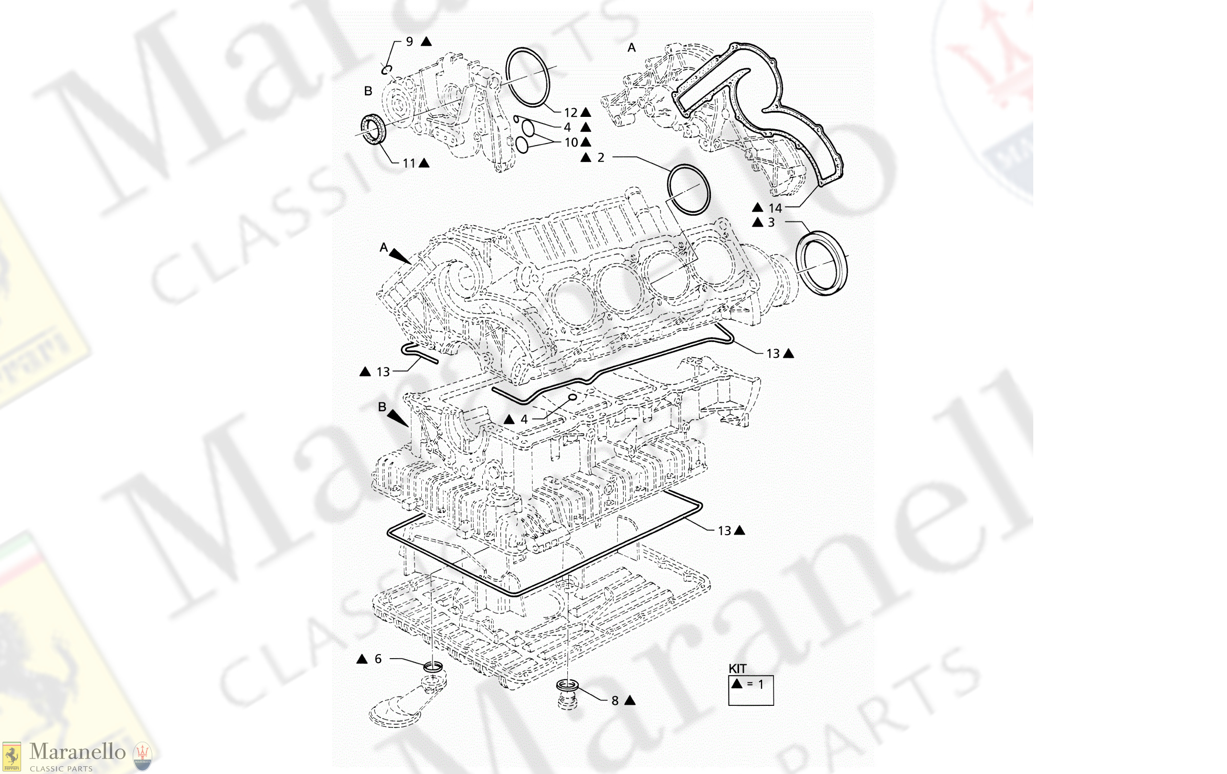 C 2 - Gasket And Oil Seals For Block Overhaul