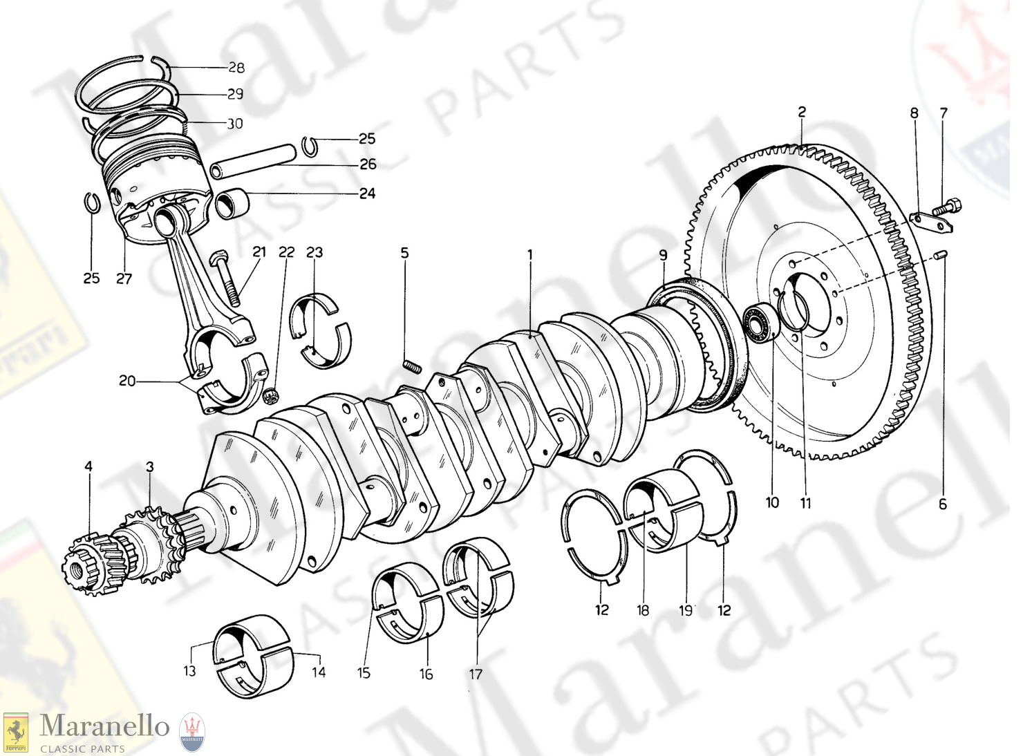 003 - Crankshaft, Connecting Rods And Pistons