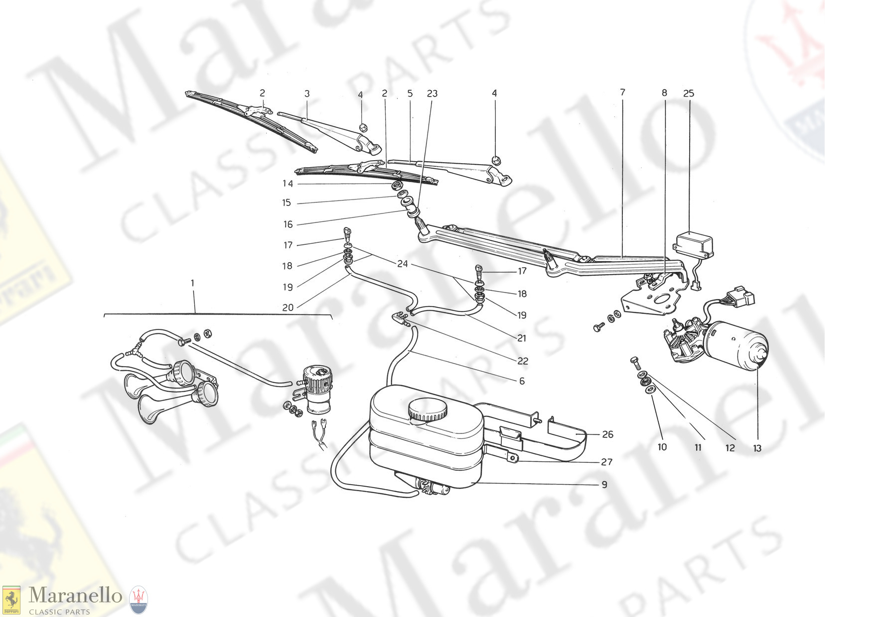 120 - Windshield Wiper, Washer And Horn