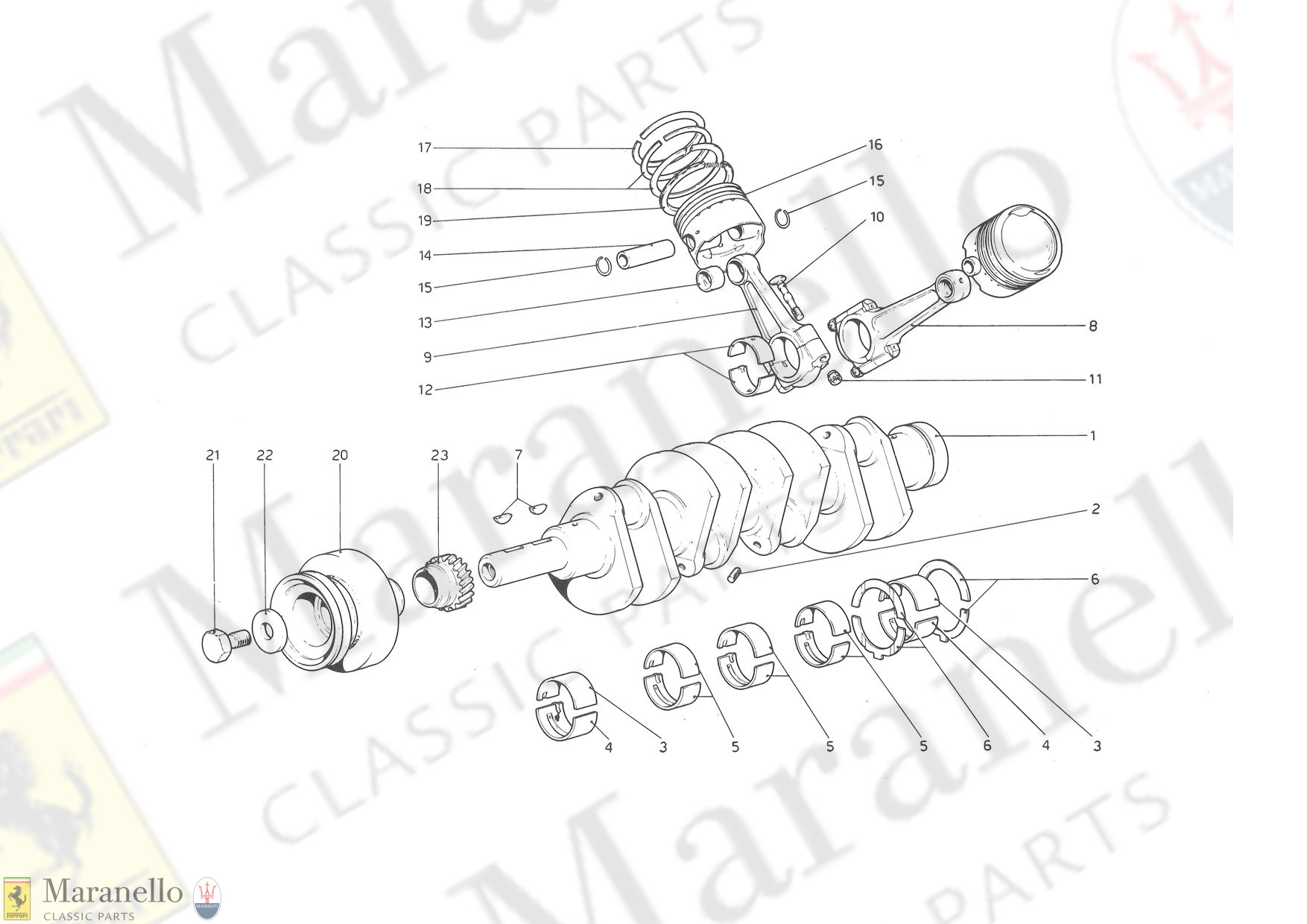 003 - Crankshaft - Connecting Rods And Pistons