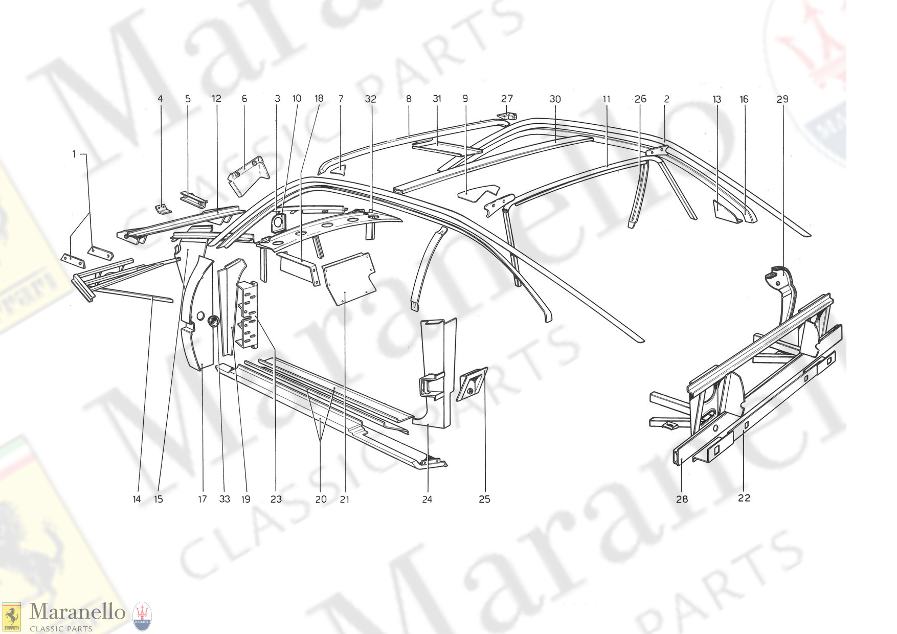 104 - Body Shell - Inner Elements