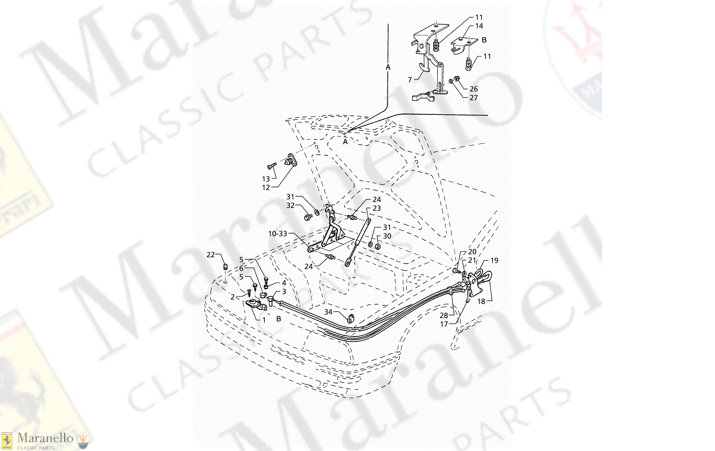 C 46 - Bonnet: Hinges And Bonnet Release