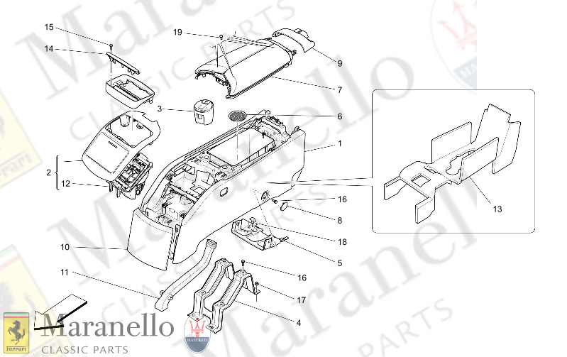 09.53 - 1 ACCESSORY CONSOLE AND REAR CONSOLE