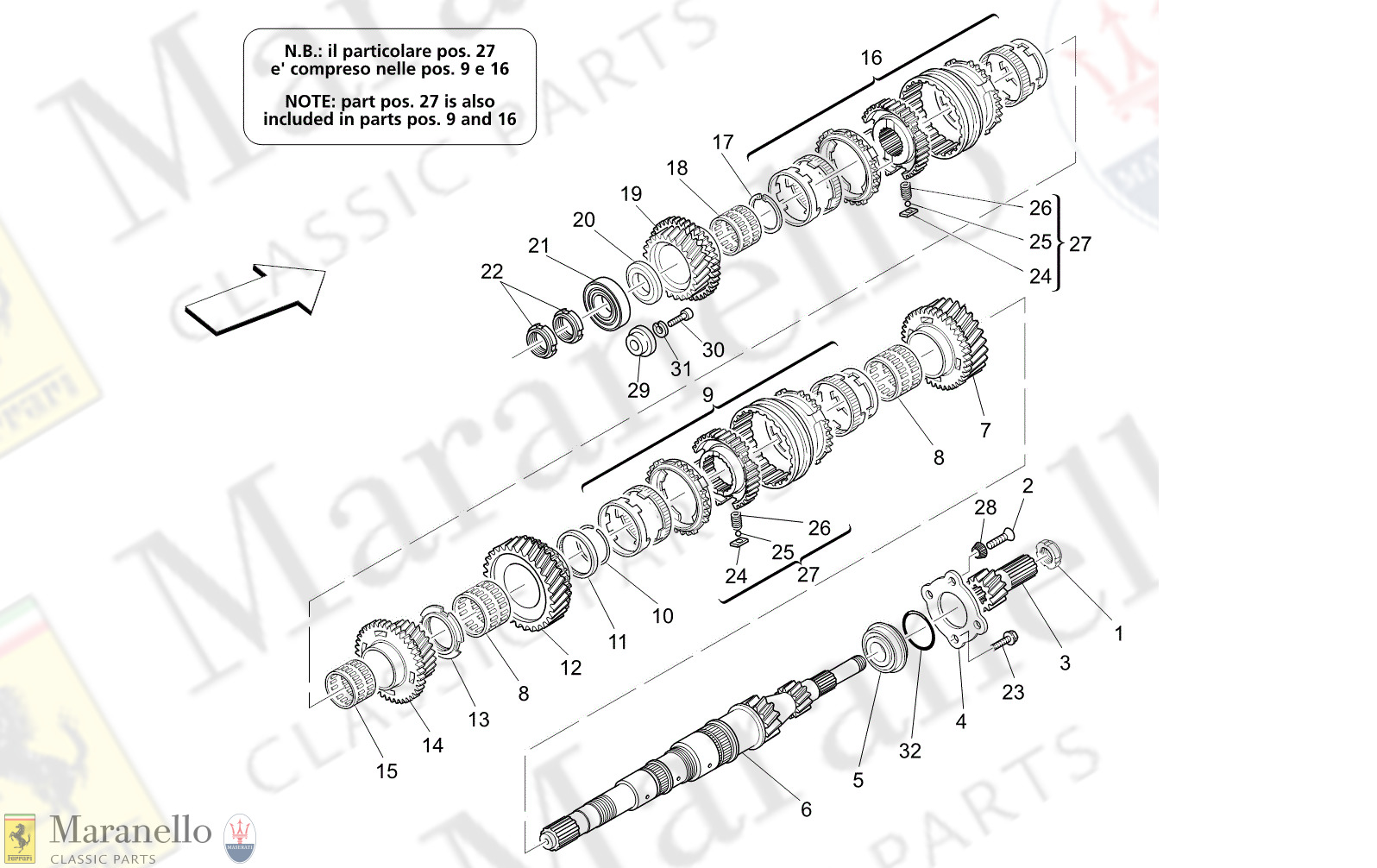 M3.11 - 12 - M311 - 12 Main Shaft Gears