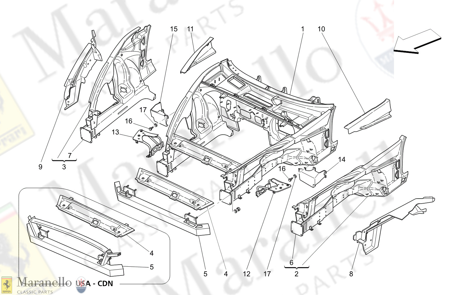 C9.03 - 12 - C903 - 12 Front Structural Frames And Sheet Panels