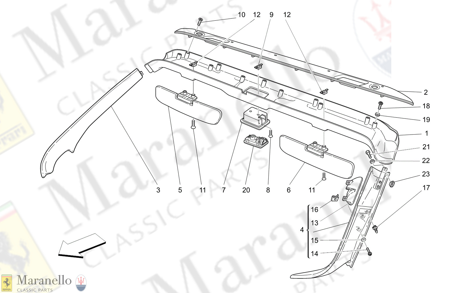 C9.45 - 12 - C945 - 12 Roof Panel Upholstery And Accessories