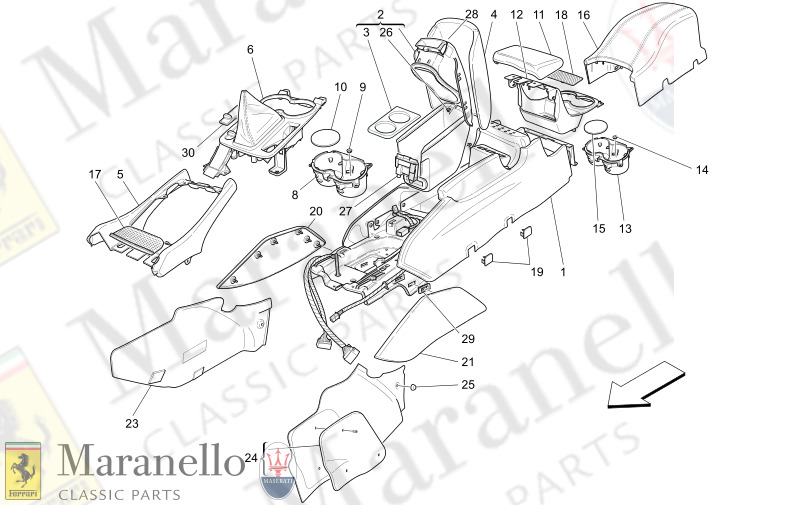 09.51 - 1 ACCESSORY CONSOLE AND CENTRE CONSOLE