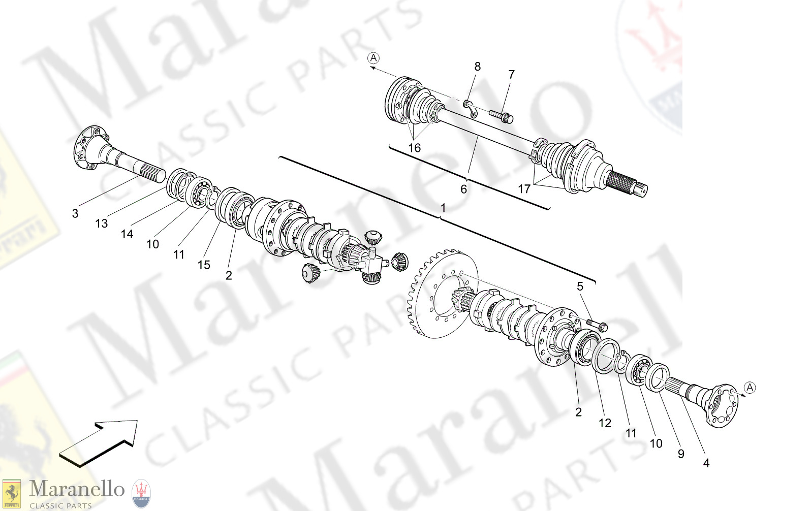 M3.21 - 12 - M321 - 12 Differential And Rear Axle Shafts