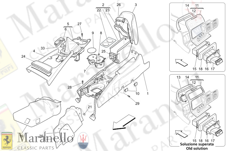 09.51 - 1 ACCESSORY CONSOLE AND CENTRE CONSOLE