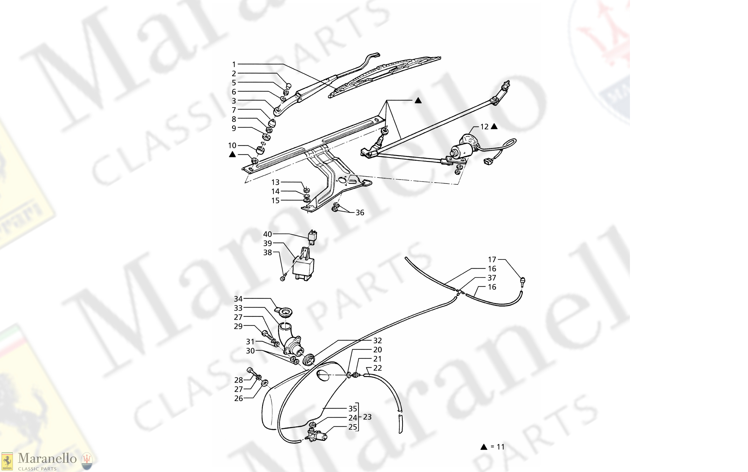 55.1 - WINDSCREEN WIPER AND WASHER (RIGHT H.D.)