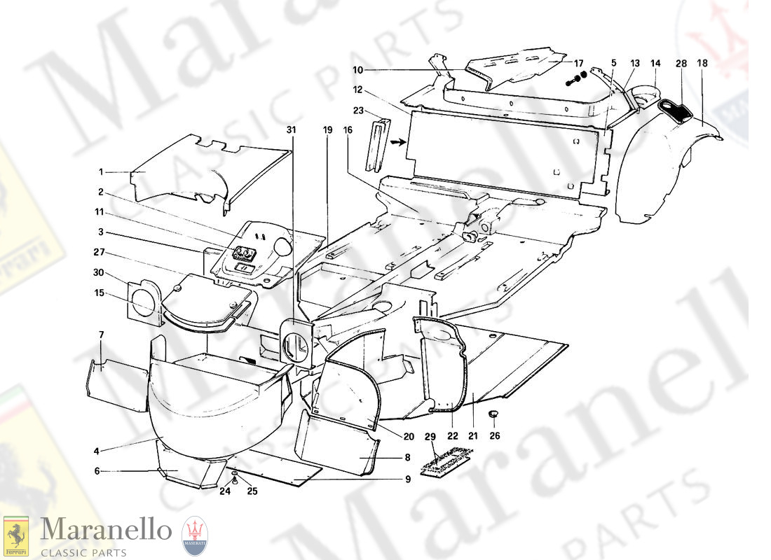 102 - Body Shell - Inner Elements