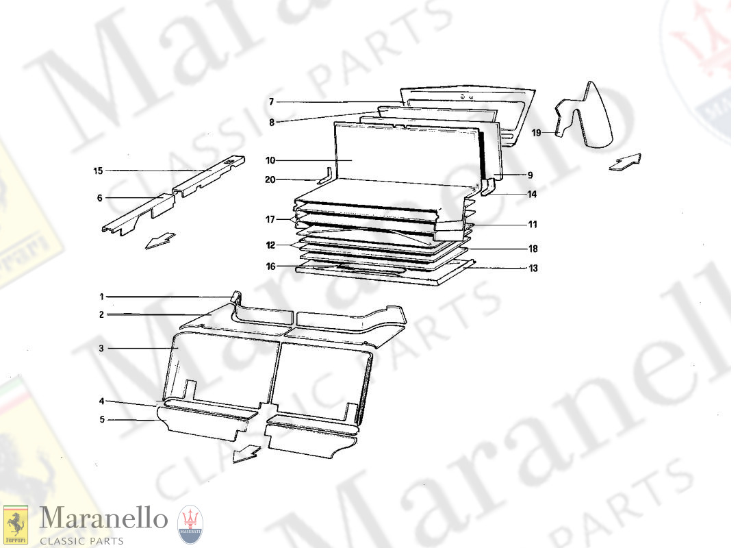 Ferrari Part 60218307 Front Insulation Rhd Maranello Classic Parts 2619