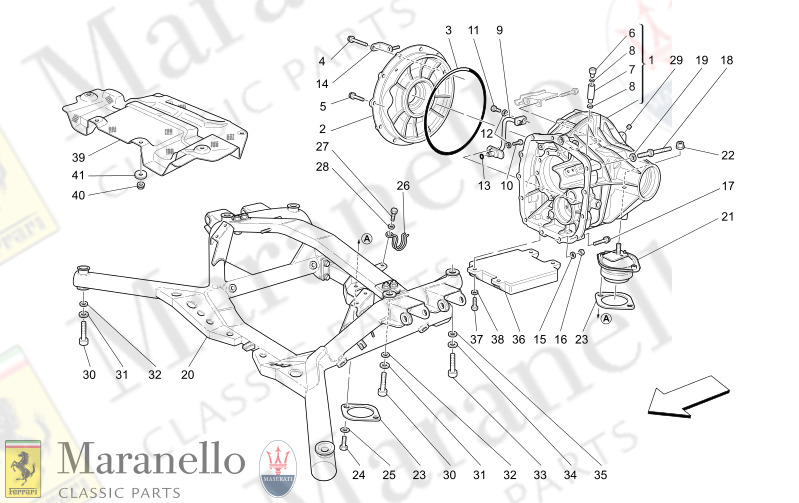 M3.22 - 1 DIFFERENTIAL BOX AND REAR UNDERBODY