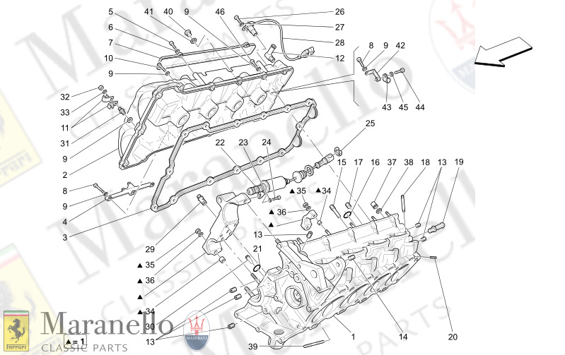 M1.20 - 1 RH CYLINDER HEAD