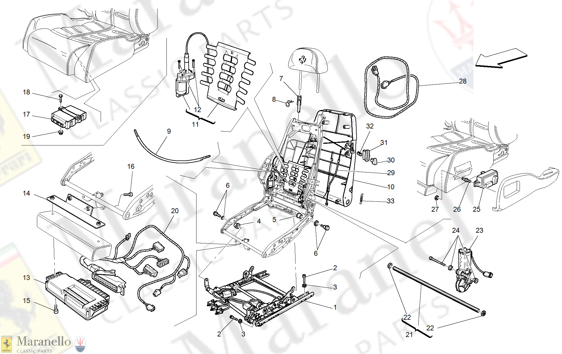 124 - Electrical Seat - Guide And Movement