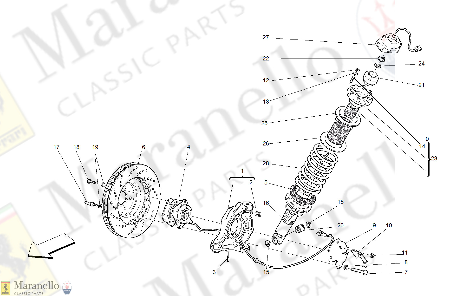 053 - Front Suspension - Shock Absorber And Brake Disc