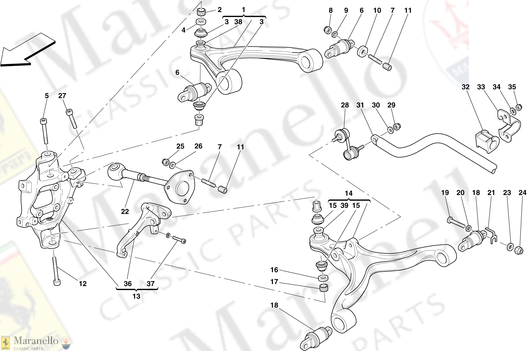 046 - Rear Suspension - Arms And Stabiliser Bar