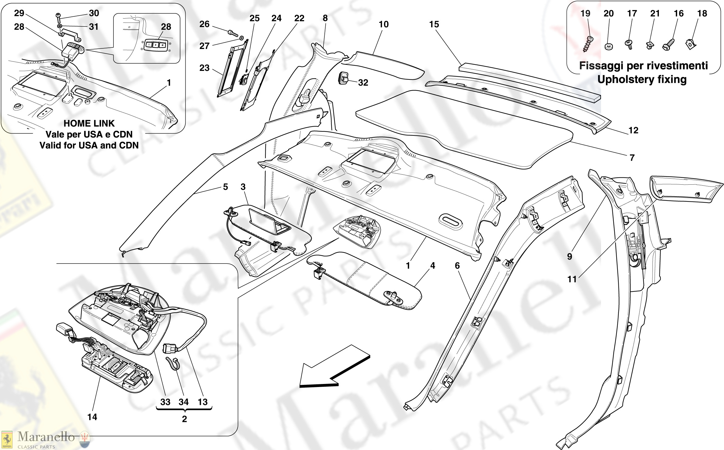 113 - Headliner Trim And Accessories