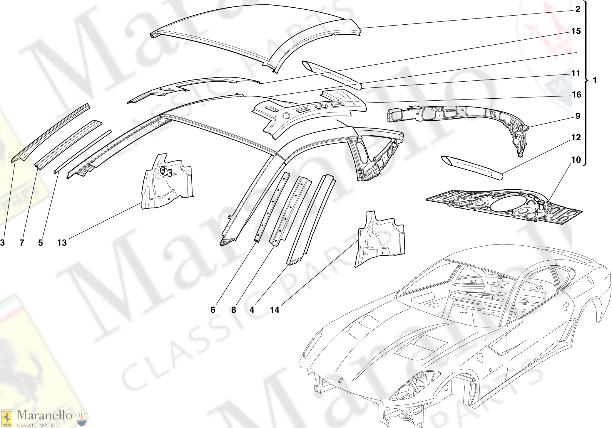 101 - Bodyshell - Roof