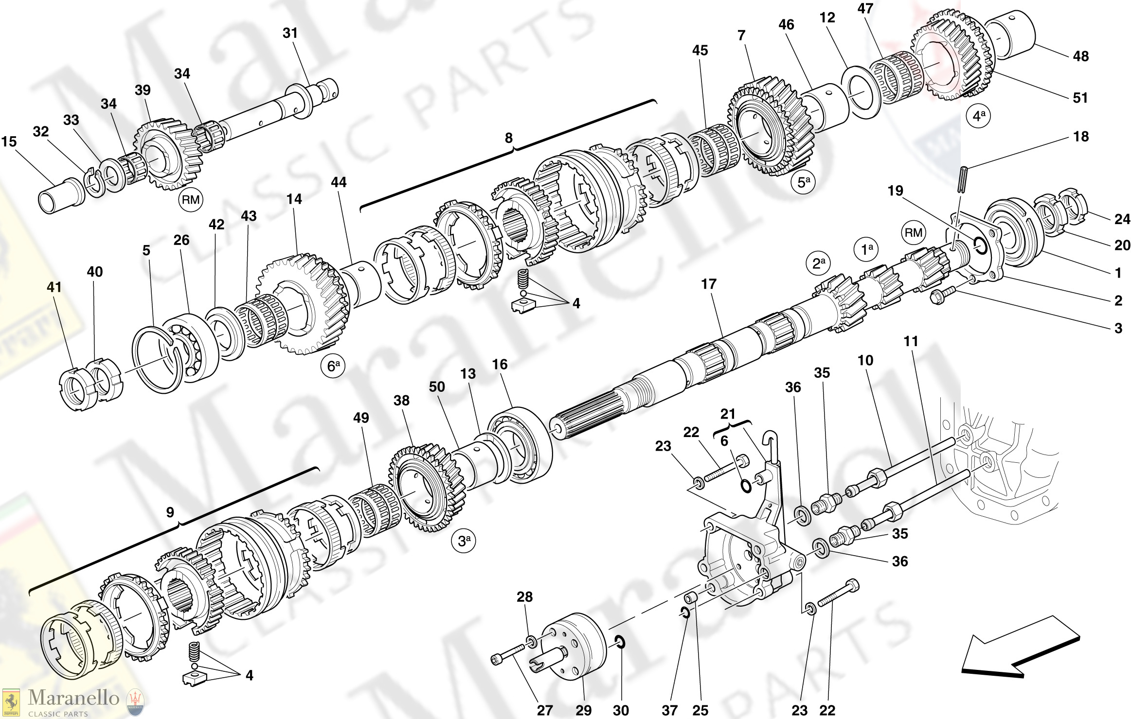 026 - Primary Gearbox Shaft Gears And Gearbox Oil Pump