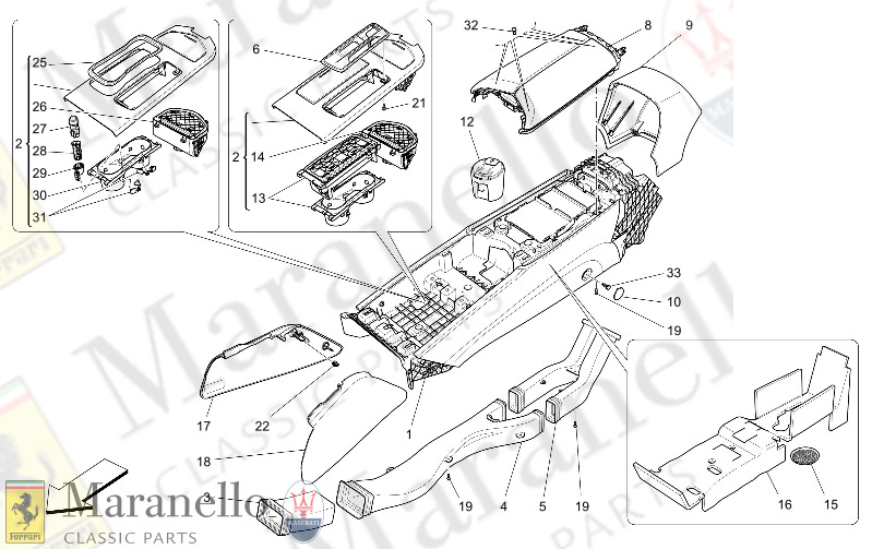 09.51 - 1 ACCESSORY CONSOLE AND CENTRE CONSOLE