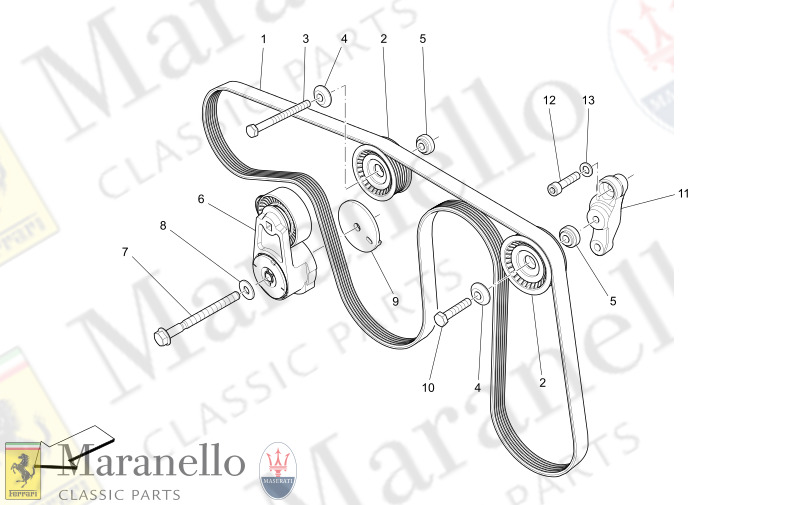 01.11 - 2 AUXILIARY DEVICE BELTS