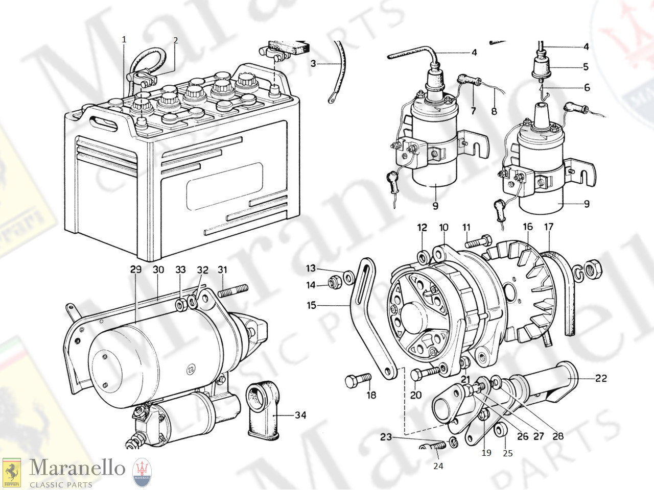 035 - Generator, Accumulator Coils & Starter