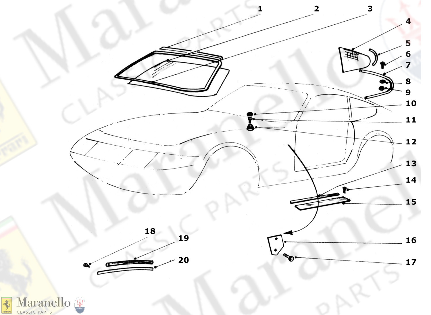 214A - Window Glass And Seals