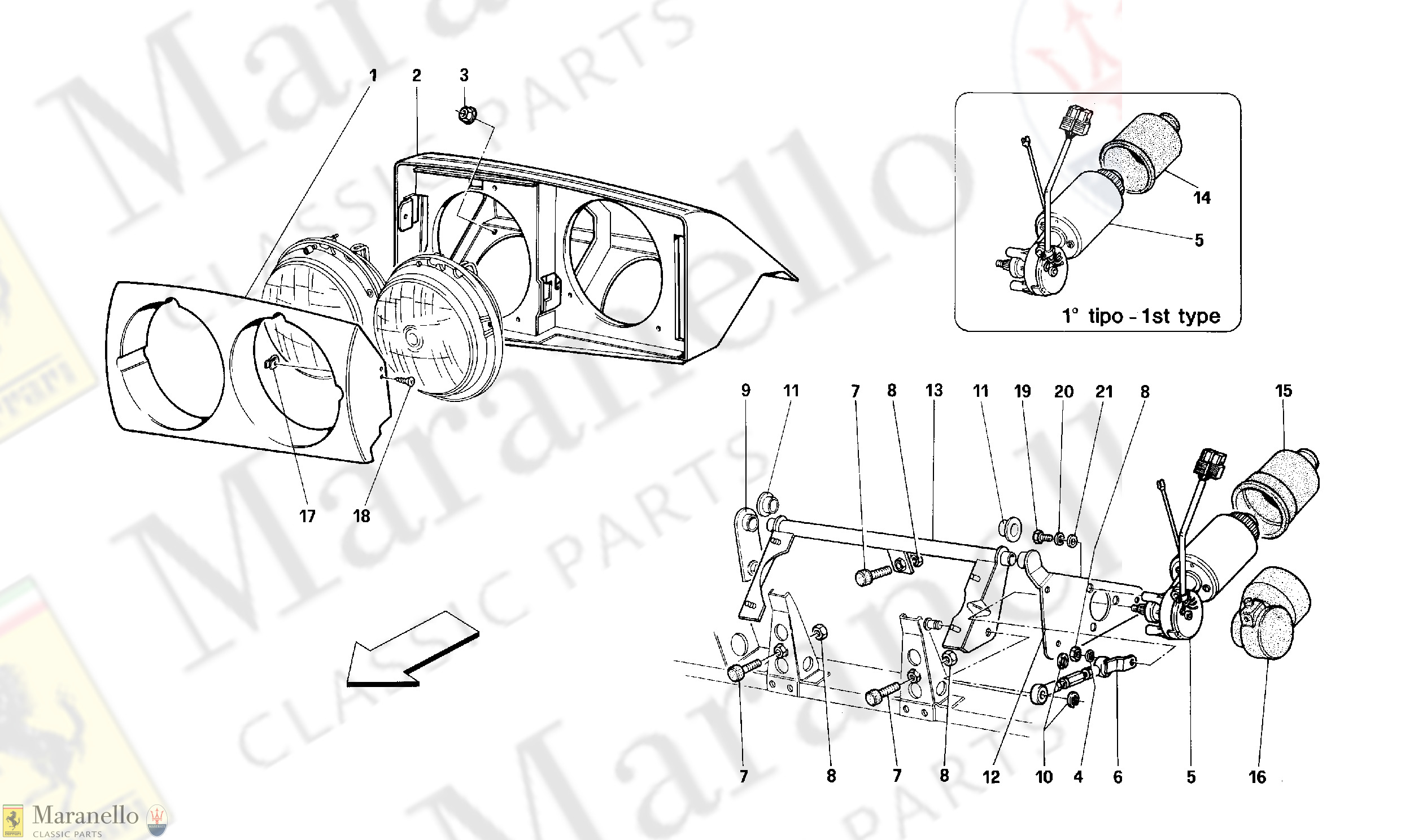 122 - Front Headlight Lifting Device