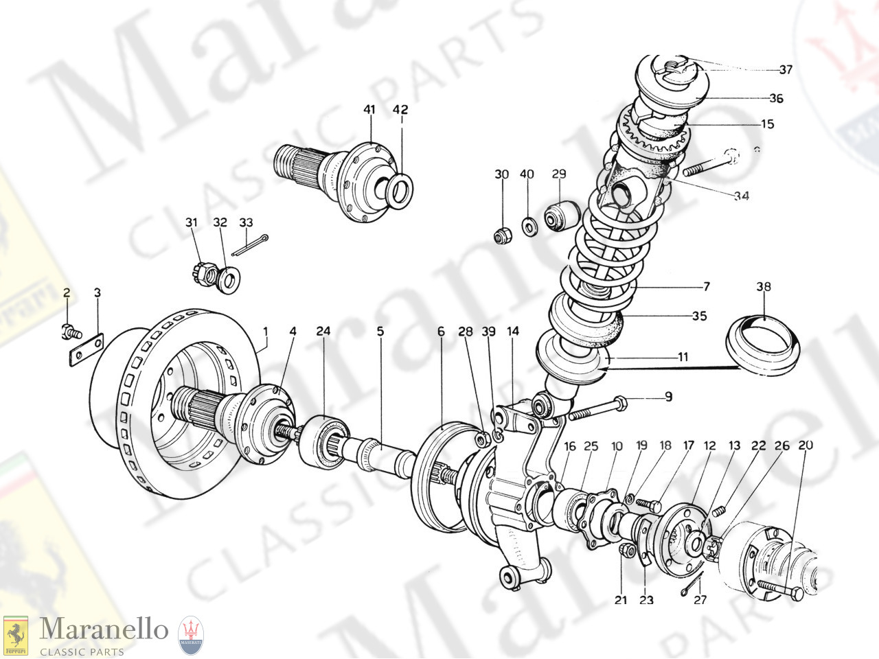 025 - Shock Absorber, Hub & Rear Brake Disc