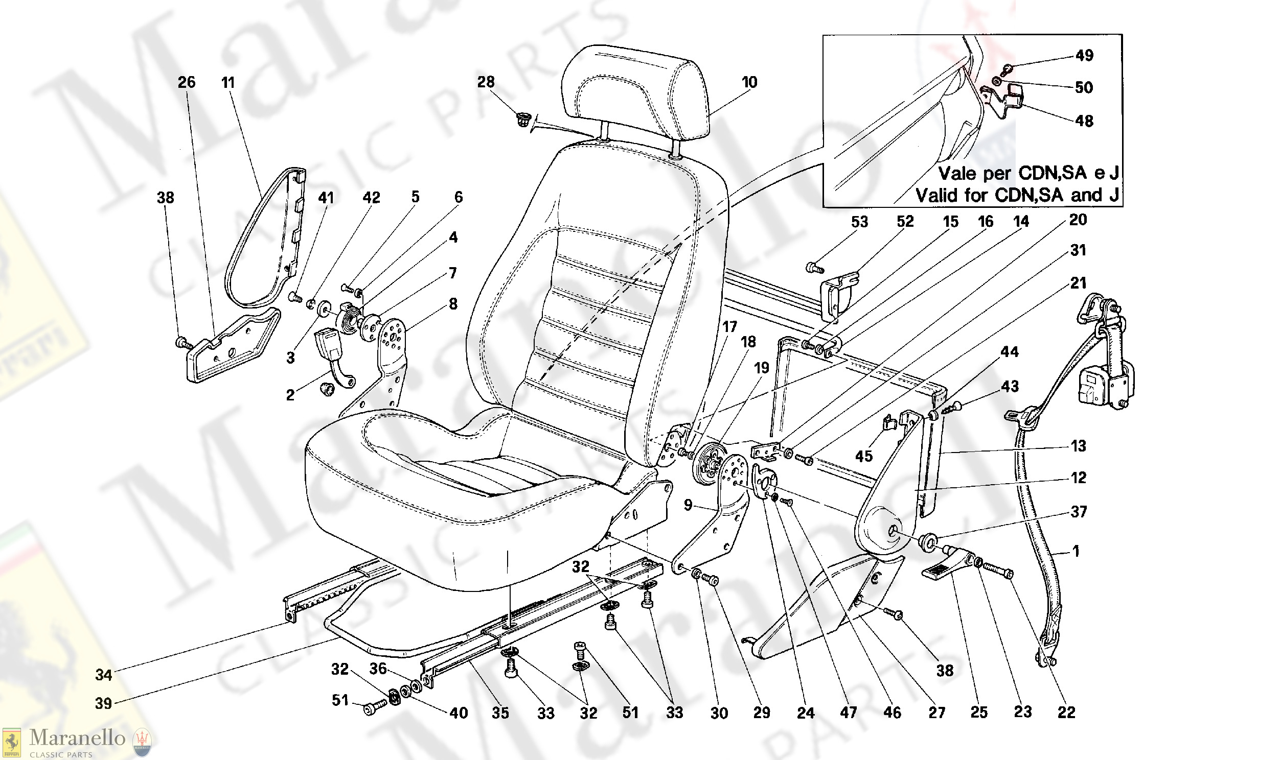 116 - Seats And Safety Belts -Not For Usa-