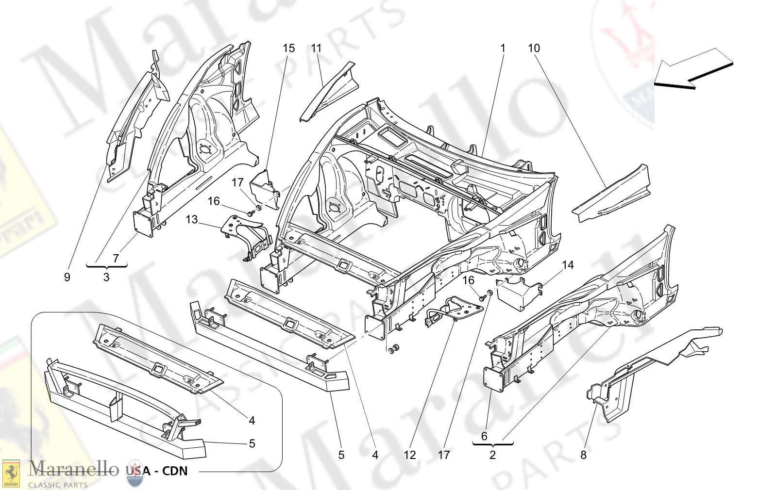 C9.03 - 14 - C903 - 14 Front Structural Frames And Sheet Panels