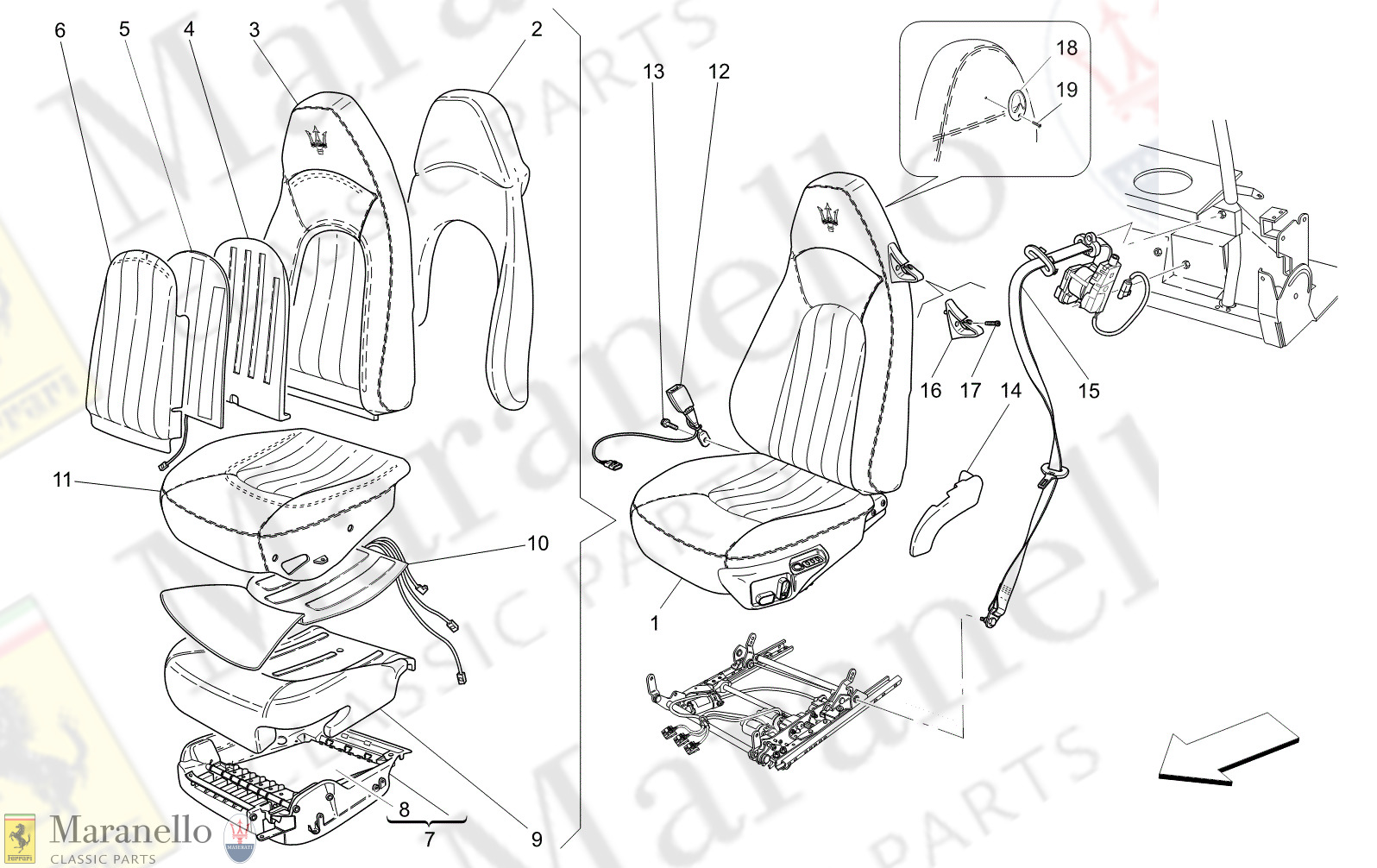 C9.40 - 14 - C940 - 14 Front Seats: Trim Panels