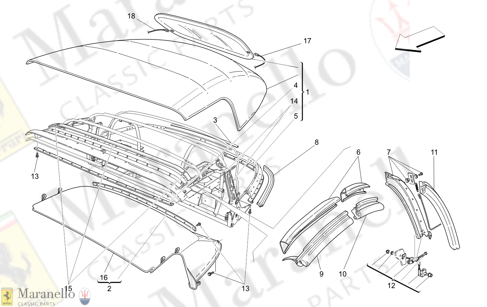 C9.80 - 15 - C980 - 15 Electrical Capote: Linings