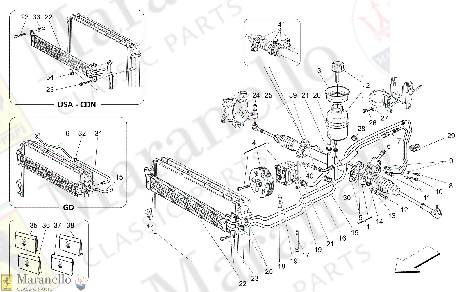 M5.10 - 14 - M510 - 14 Steering Rack And Hydraulic Steering Pump