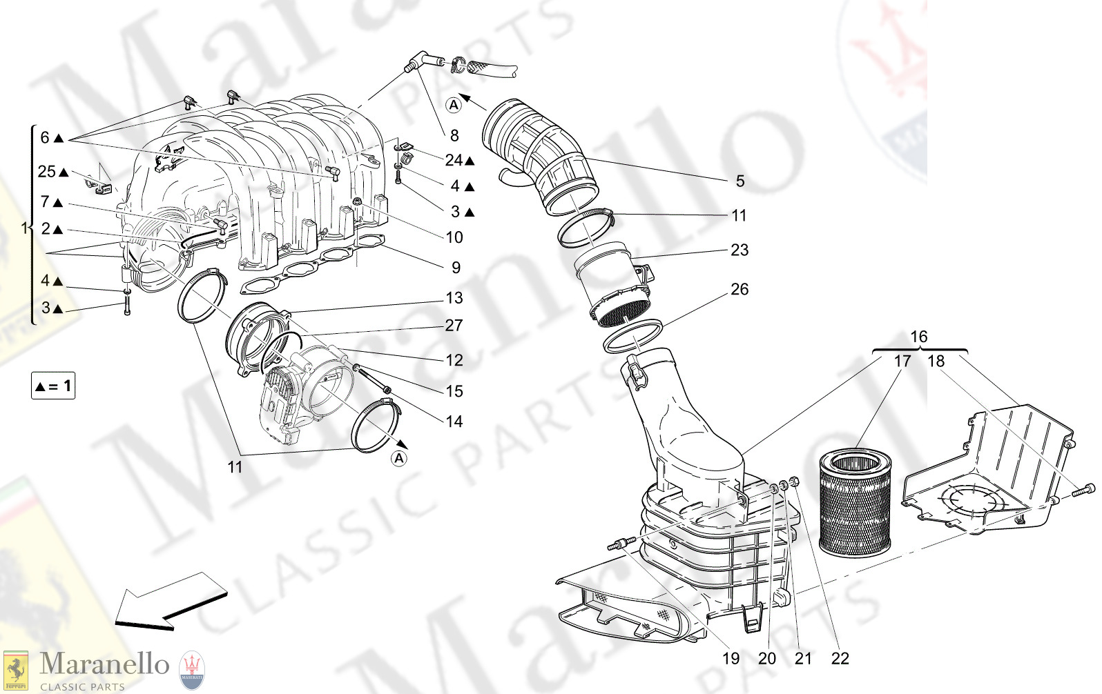 M1.40 - 14 - M140 - 14 Intake Manifold And Throttle Body