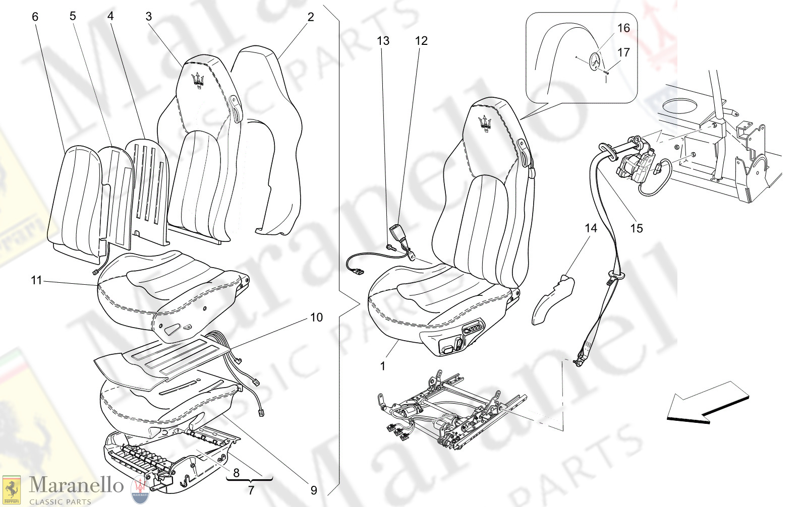 C9.40 - 15 - C940 - 15 Front Seats: Trim Panels