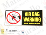 Air Bag Warning Label