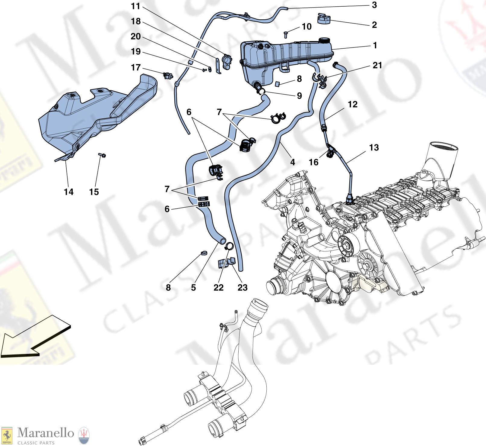 020 - Cooling - Header Tank And Pipes