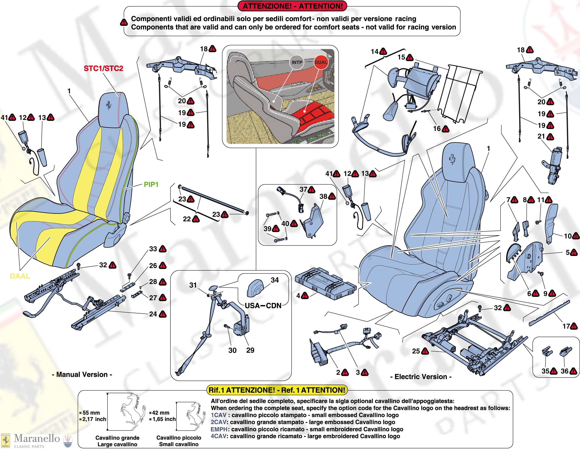 120 Seats Seat Belts, Guides And Adjustment parts diagram for