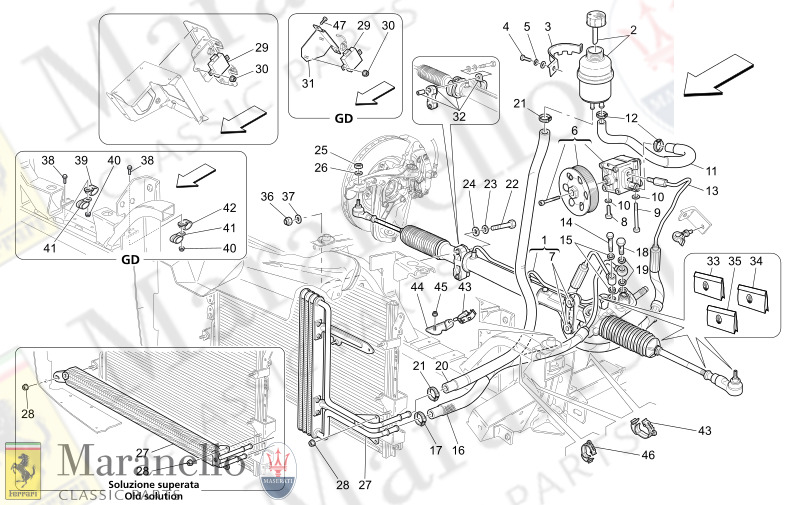 05.10 - 1 STEERING RACK AND HYDRAULIC STEERING PUMP