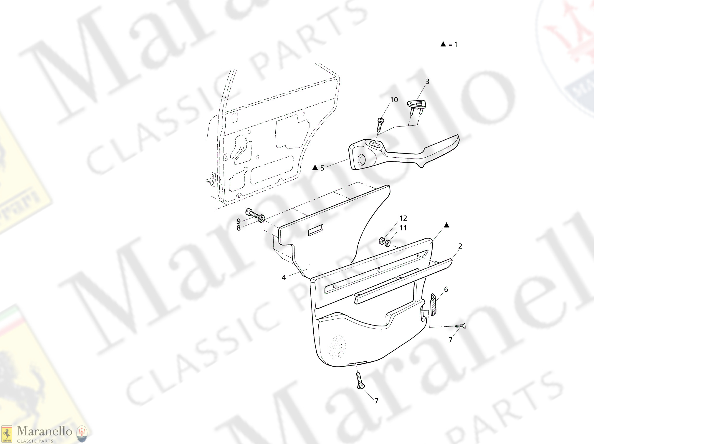 C 65.1 - C 651 - Inner Trims: Rear Door Panels