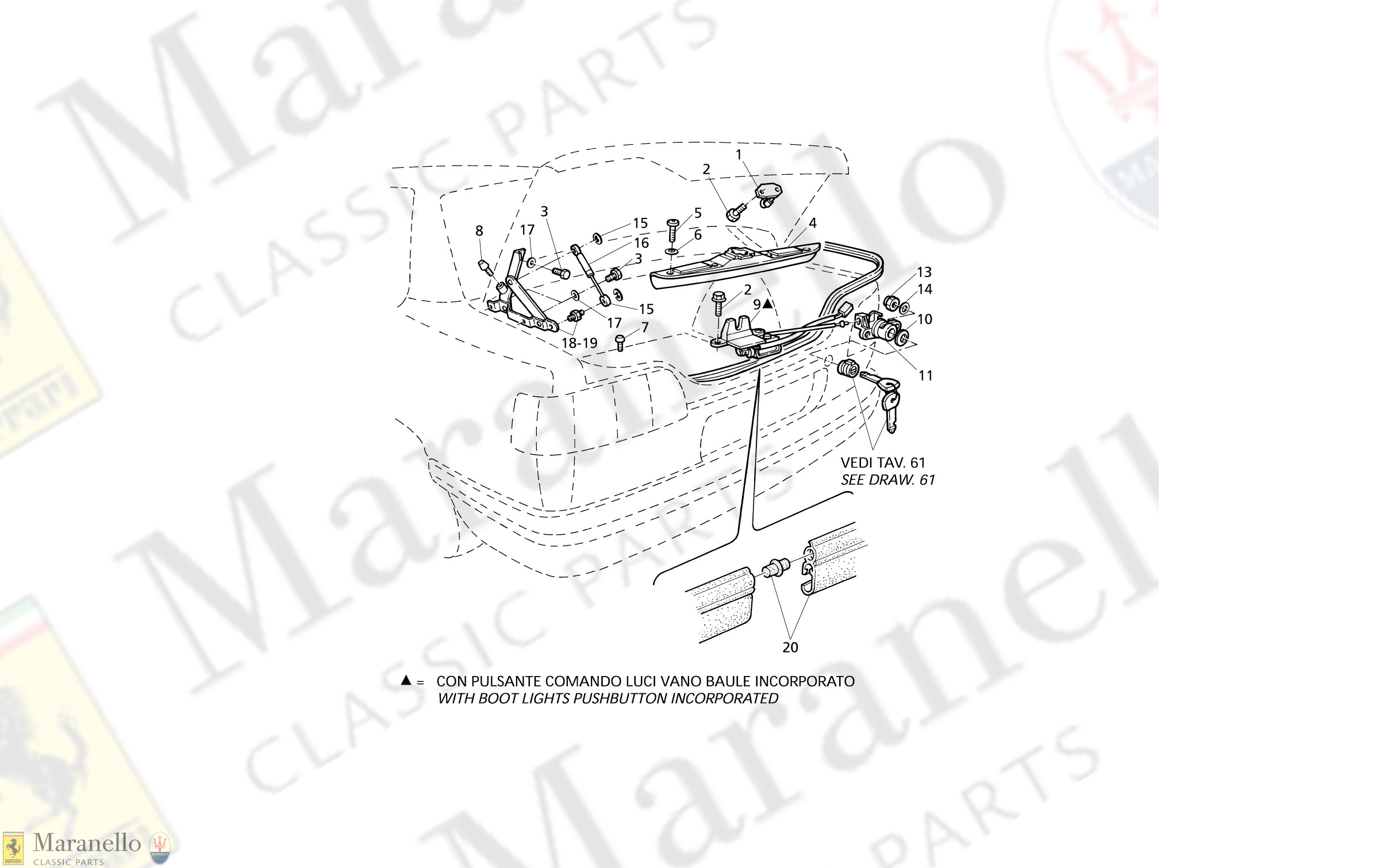 C 47 - Boot Lids: Hinges, Boot Lid Release