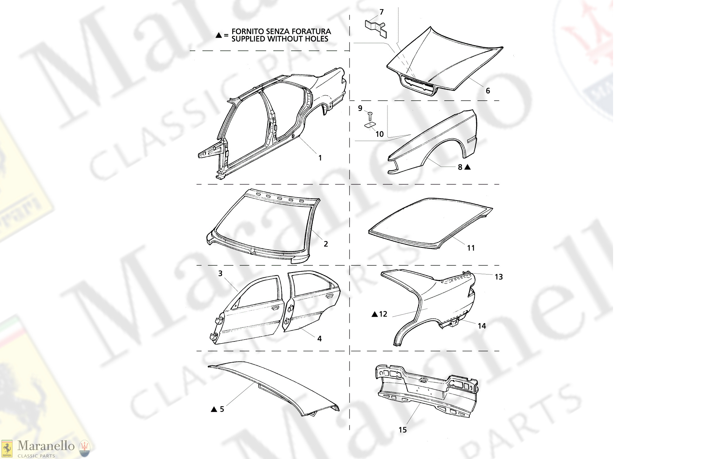 C 44 - Body Shell: Front Panel And Inner Wheelarches