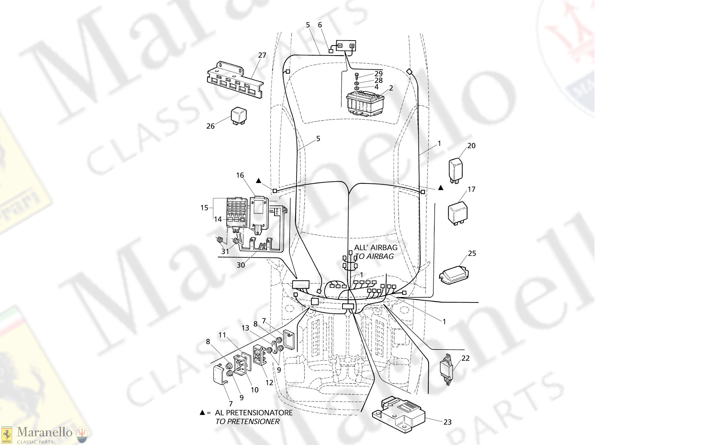 C 59.1 - C 591 - Electrical System: Dashboard And Battery (Left Hd)