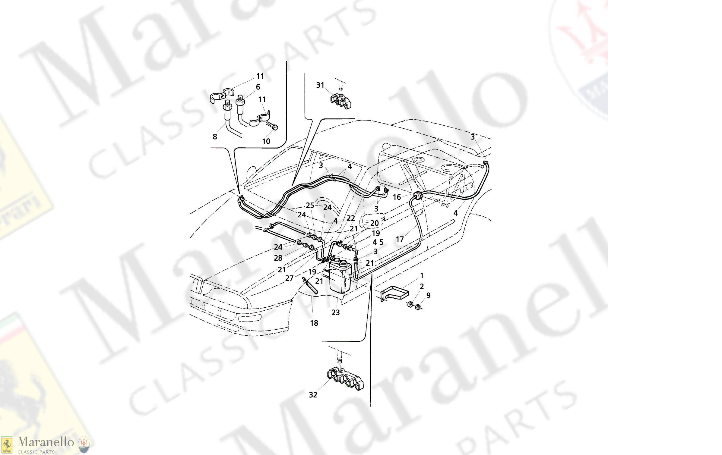 C 22 - Evapor Vapours Recovery System And Fuel Pipes