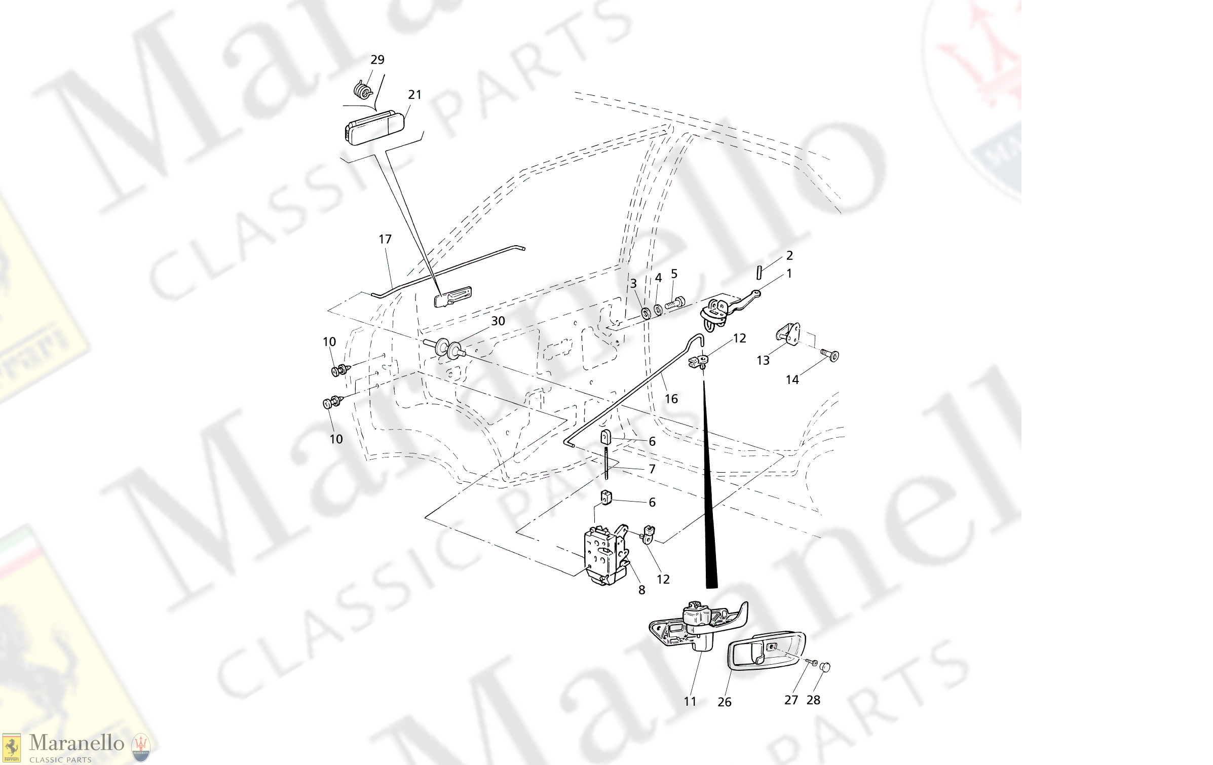 C 49.1 - C 491 - Rear Doors: Hinges, Boot Lid Release