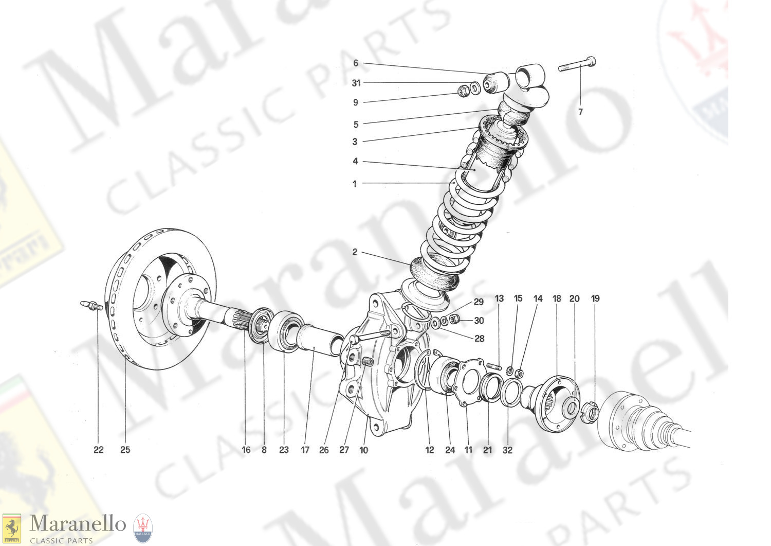 034 - Rear Suspension - Shock Absorber And Brake Disc