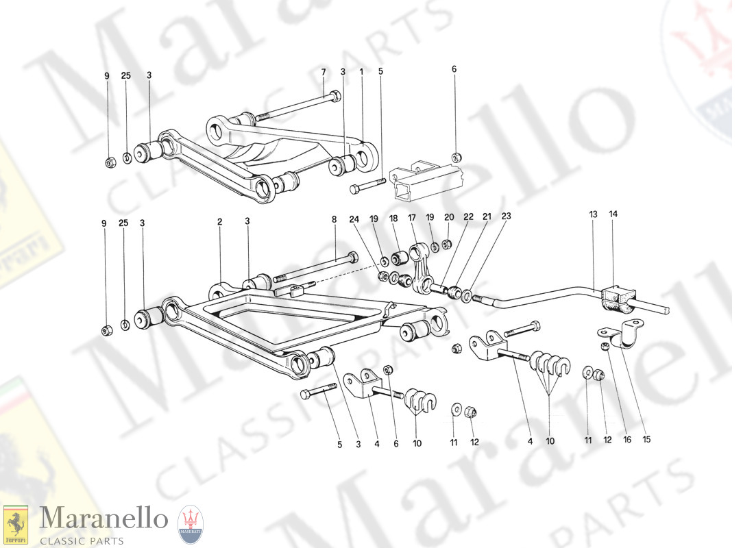 044 - Rear Suspension - Wishbones (From Car No. 76626)